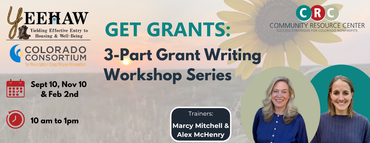 3-Part Grant Writing Workshop Series for Southeast Colorado